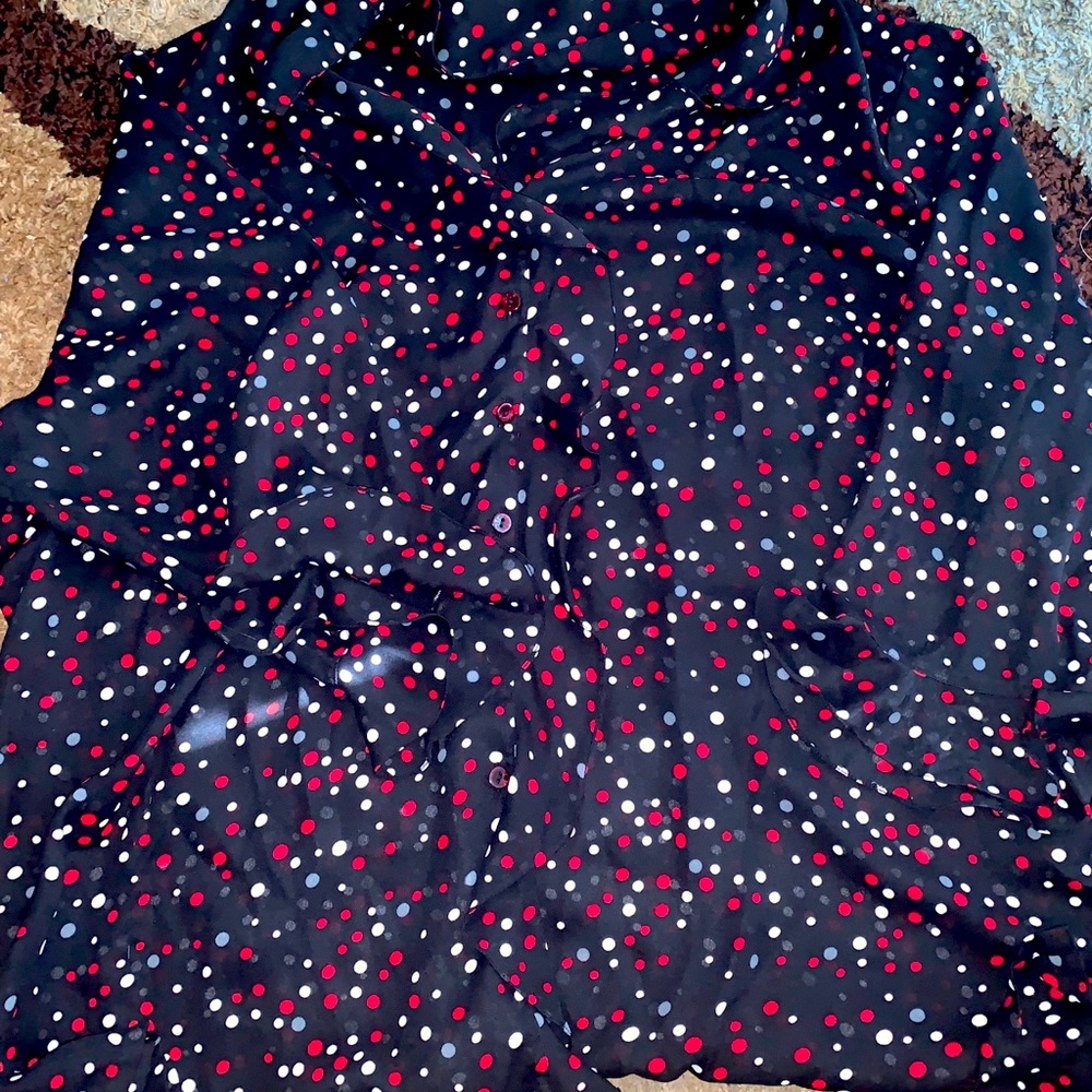 Polka dot business  blouse